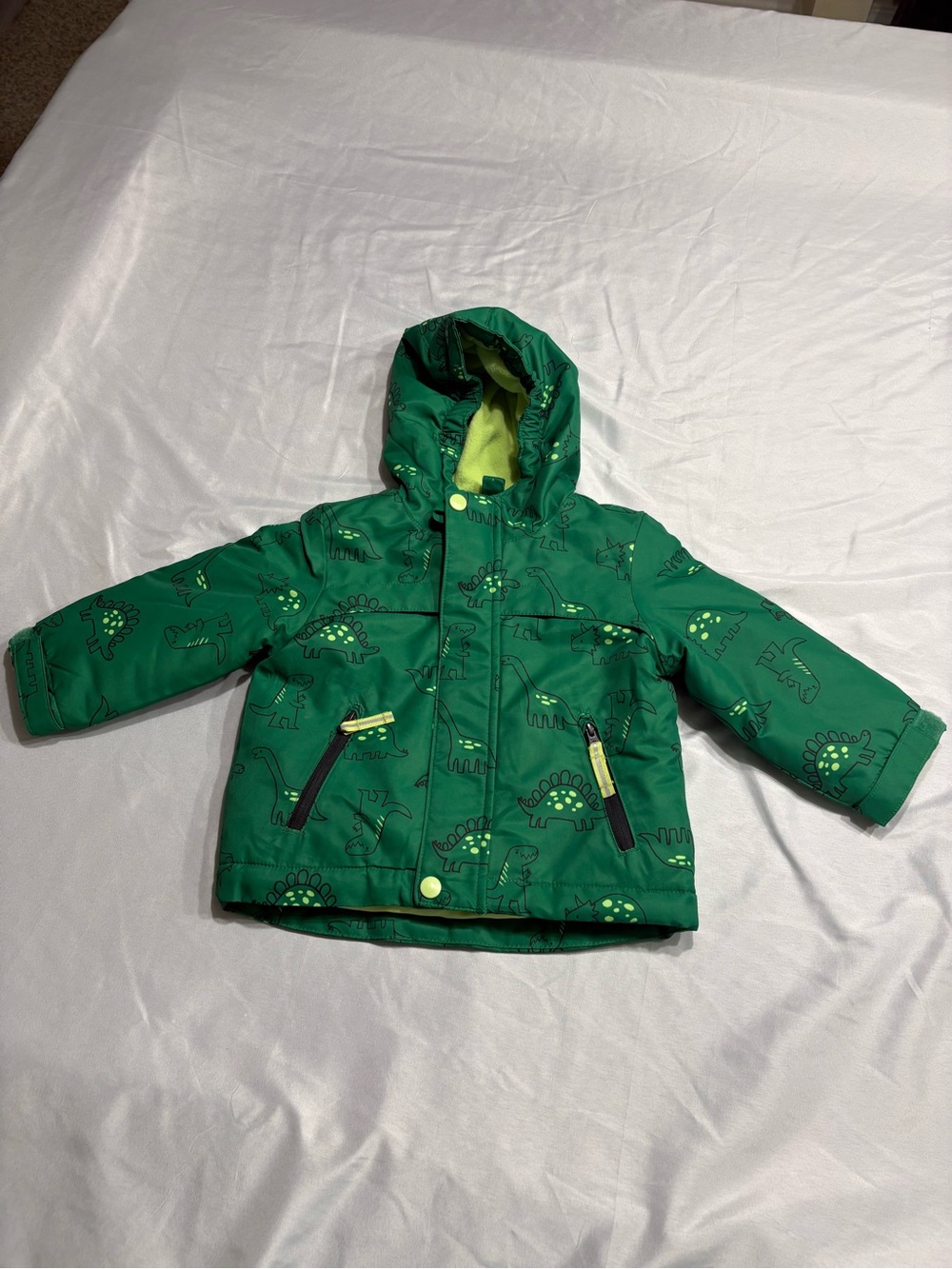 Cat & Jack Lime Green Toddler Jacket with Dark Green Trim